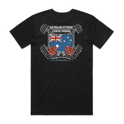 Editable - Aust Flag - Veteran Exercise Program Tee - Mens Thumbnail